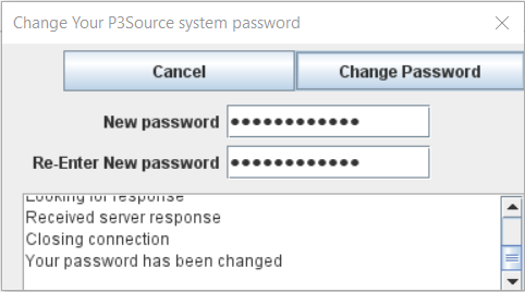 Change Your P3Source Password